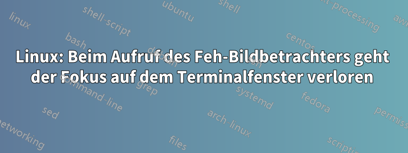 Linux: Beim Aufruf des Feh-Bildbetrachters geht der Fokus auf dem Terminalfenster verloren