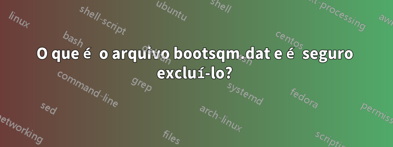 O que é o arquivo bootsqm.dat e é seguro excluí-lo?