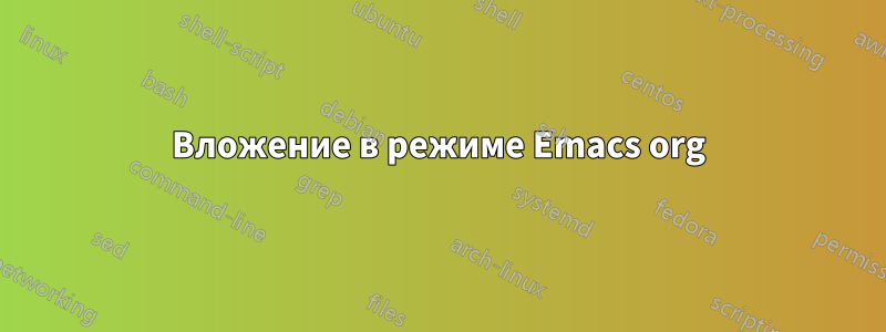 Вложение в режиме Emacs org