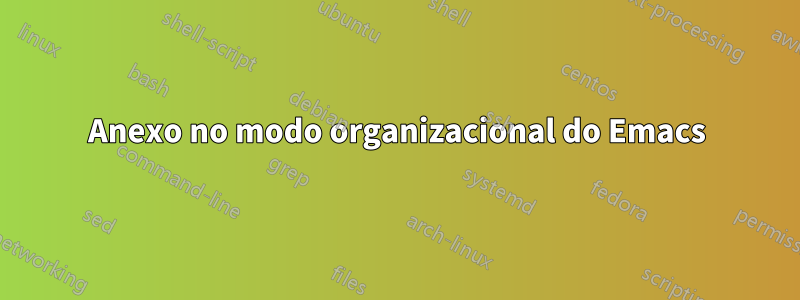 Anexo no modo organizacional do Emacs