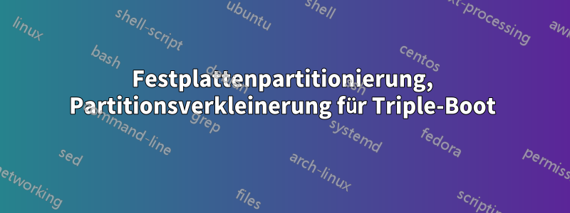 Festplattenpartitionierung, Partitionsverkleinerung für Triple-Boot