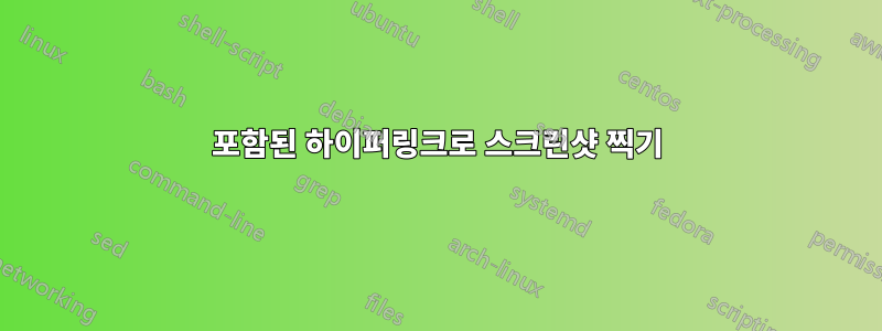 포함된 하이퍼링크로 스크린샷 찍기