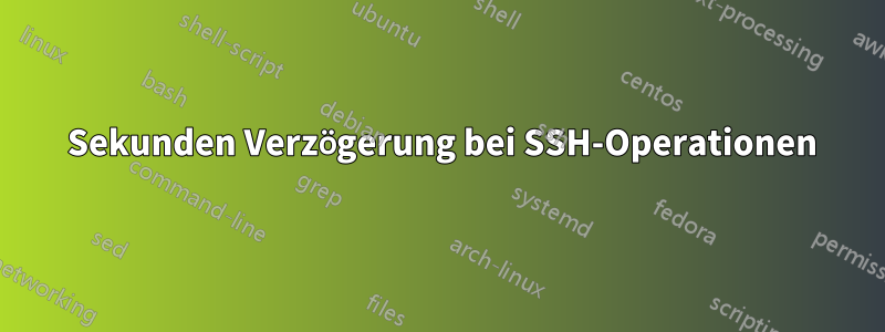 10 Sekunden Verzögerung bei SSH-Operationen