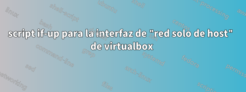 script if-up para la interfaz de "red solo de host" de virtualbox