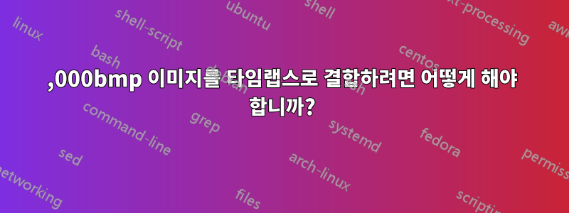 15,000bmp 이미지를 타임랩스로 결합하려면 어떻게 해야 합니까?