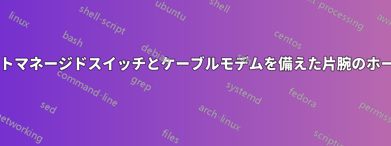 安価なスマートマネージドスイッチとケーブルモデムを備えた片腕のホームルーター?