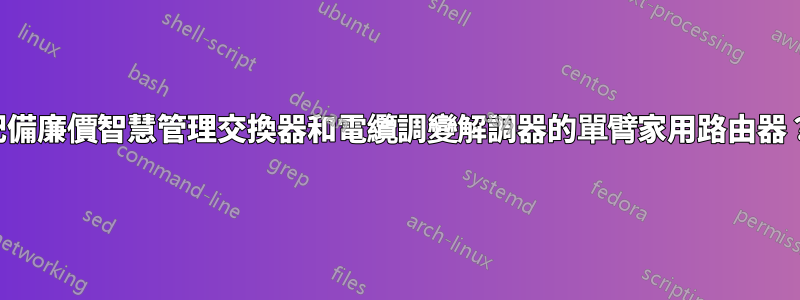 配備廉價智慧管理交換器和電纜調變解調器的單臂家用路由器？