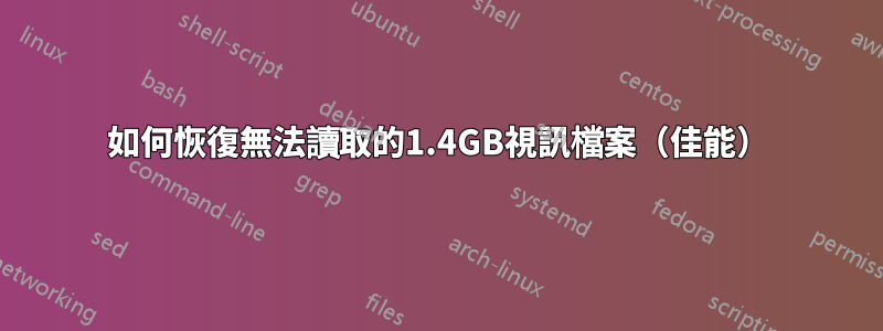 如何恢復無法讀取的1.4GB視訊檔案（佳能）