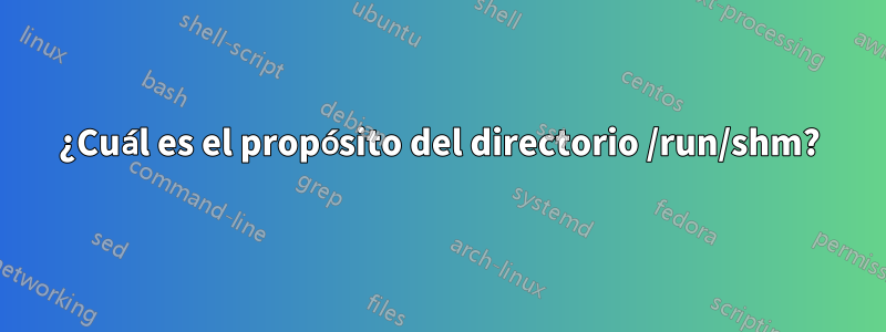 ¿Cuál es el propósito del directorio /run/shm?