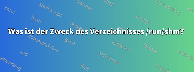 Was ist der Zweck des Verzeichnisses /run/shm?