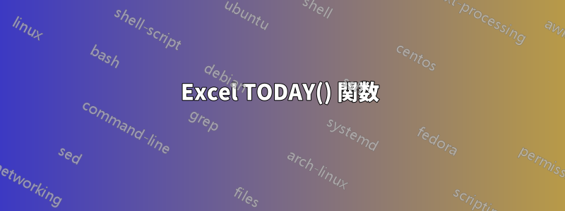 Excel TODAY() 関数