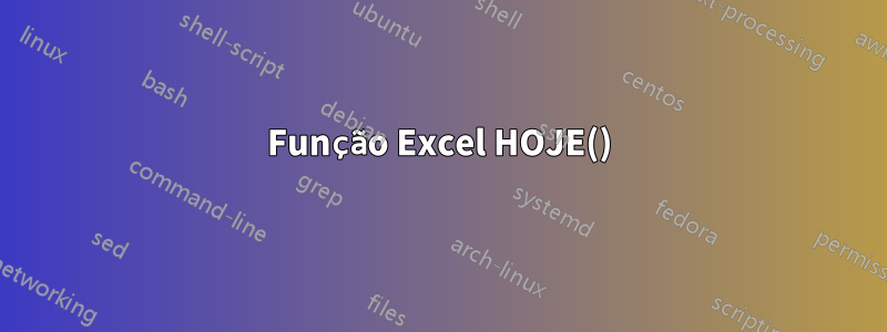 Função Excel HOJE()