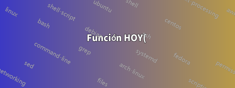 Función HOY() de Excel