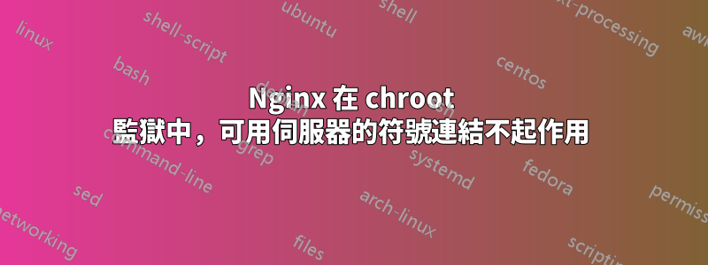 Nginx 在 chroot 監獄中，可用伺服器的符號連結不起作用