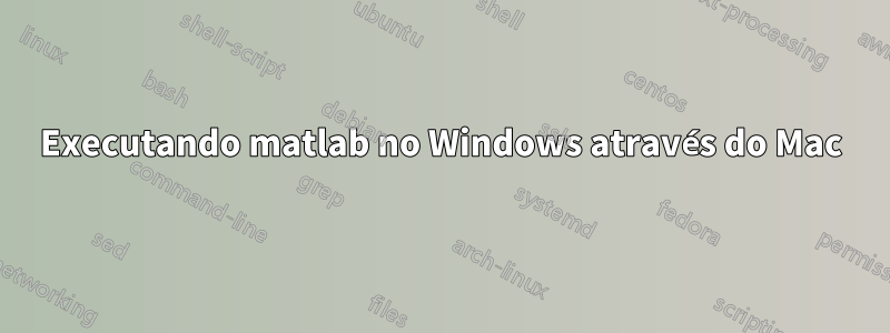 Executando matlab no Windows através do Mac