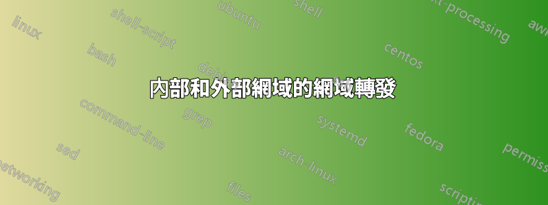 內部和外部網域的網域轉發