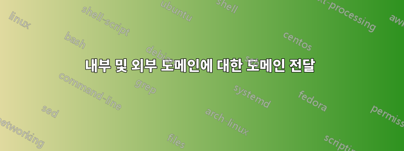 내부 및 외부 도메인에 대한 도메인 전달