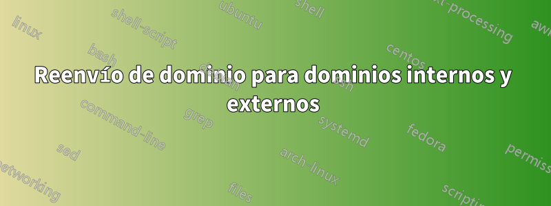 Reenvío de dominio para dominios internos y externos