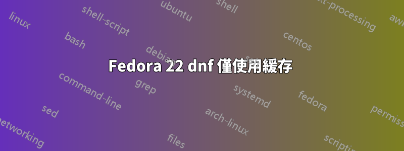 Fedora 22 dnf 僅使用緩存