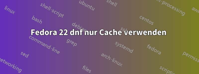 Fedora 22 dnf nur Cache verwenden