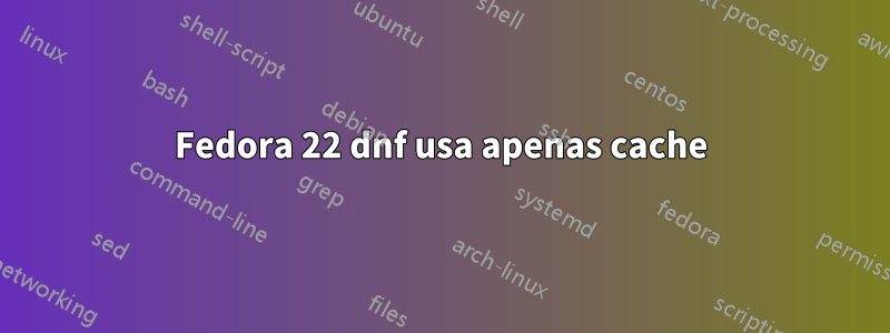 Fedora 22 dnf usa apenas cache