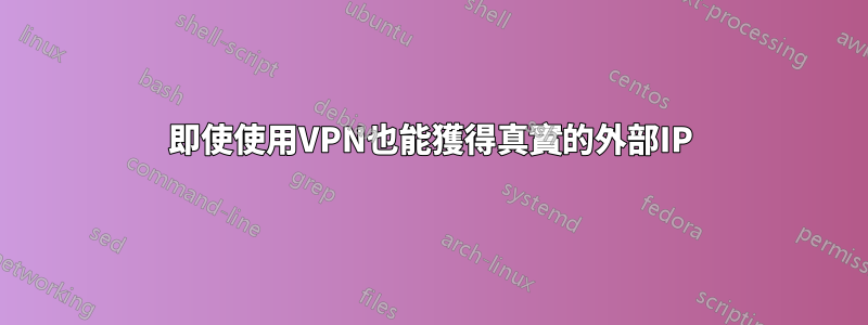 即使使用VPN也能獲得真實的外部IP