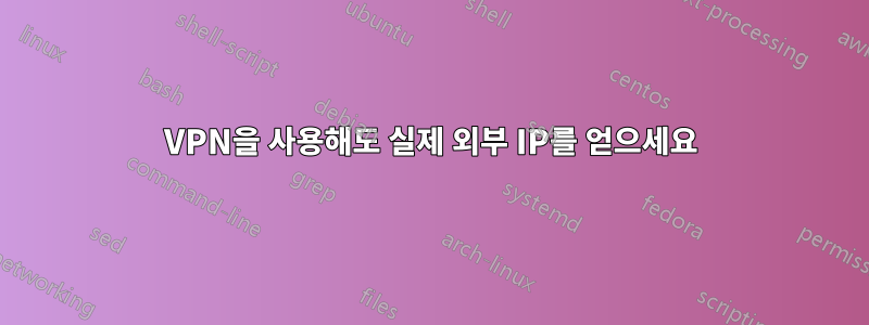 VPN을 사용해도 실제 외부 IP를 얻으세요