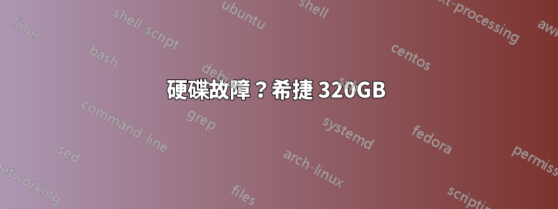 硬碟故障？希捷 320GB