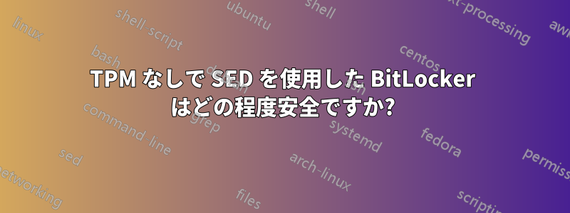 TPM なしで SED を使用した BitLocker はどの程度安全ですか?