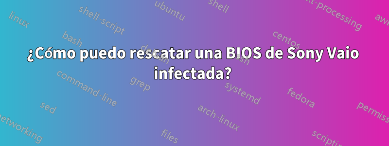 ¿Cómo puedo rescatar una BIOS de Sony Vaio infectada?