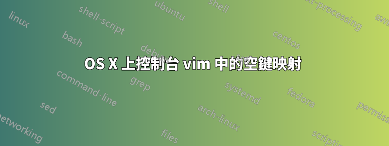 OS X 上控制台 vim 中的空鍵映射