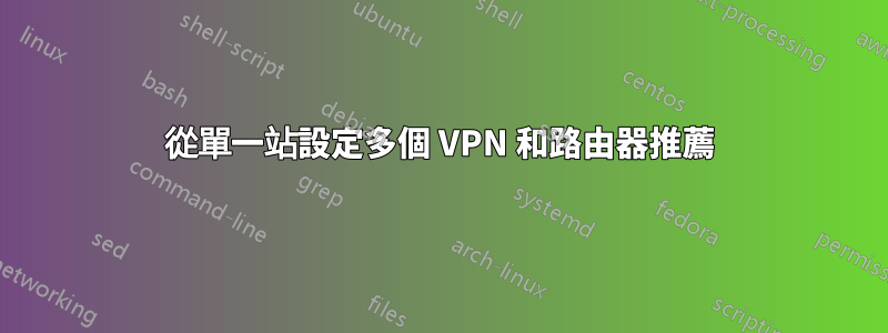 從單一站設定多個 VPN 和路由器推薦