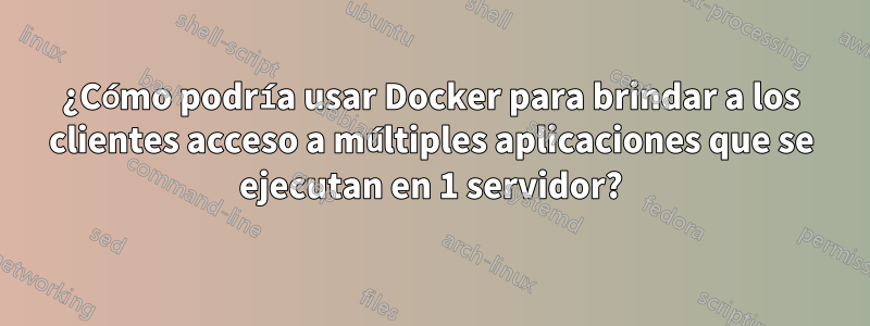 ¿Cómo podría usar Docker para brindar a los clientes acceso a múltiples aplicaciones que se ejecutan en 1 servidor?