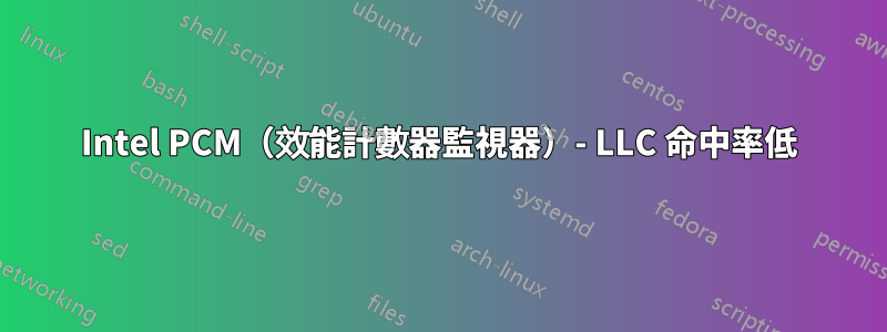 Intel PCM（效能計數器監視器）- LLC 命中率低