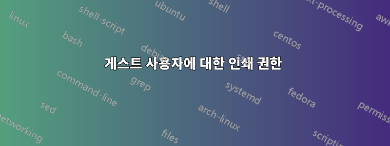 게스트 사용자에 대한 인쇄 권한