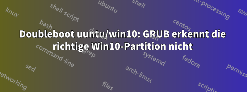 Doubleboot uuntu/win10: GRUB erkennt die richtige Win10-Partition nicht