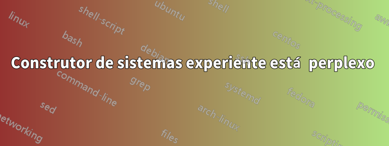 Construtor de sistemas experiente está perplexo