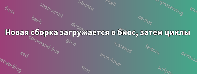 Новая сборка загружается в биос, затем циклы