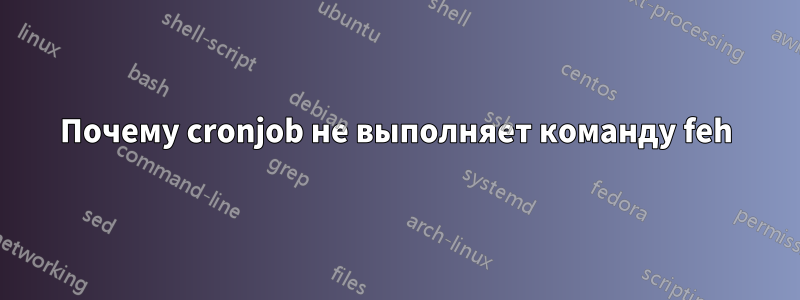 Почему cronjob не выполняет команду feh