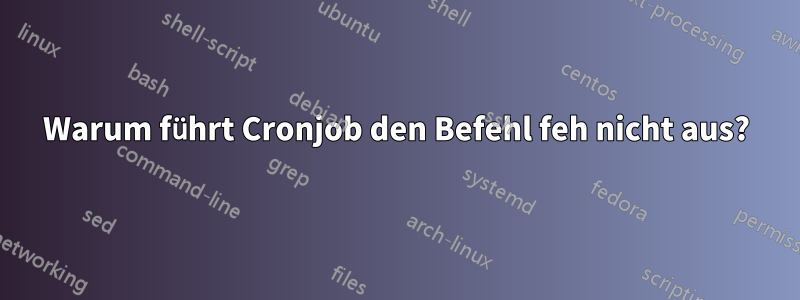 Warum führt Cronjob den Befehl feh nicht aus?