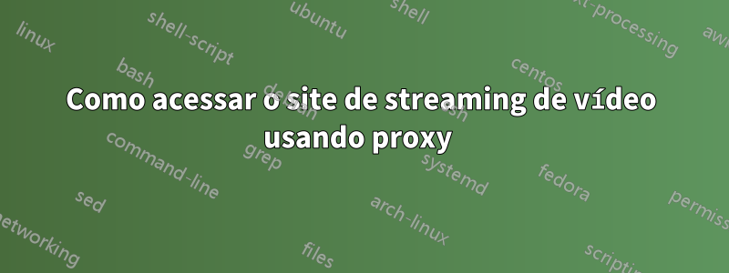 Como acessar o site de streaming de vídeo usando proxy 