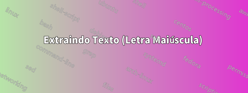 Extraindo Texto (Letra Maiúscula)