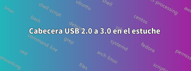 Cabecera USB 2.0 a 3.0 en el estuche