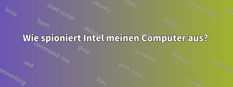 Wie spioniert Intel meinen Computer aus?