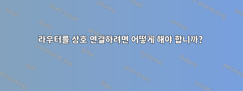 라우터를 상호 연결하려면 어떻게 해야 합니까?