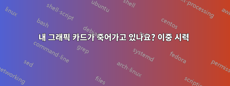 내 그래픽 카드가 죽어가고 있나요? 이중 시력