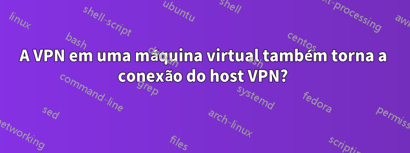 A VPN em uma máquina virtual também torna a conexão do host VPN?