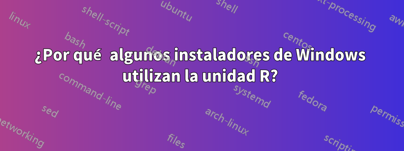 ¿Por qué algunos instaladores de Windows utilizan la unidad R?