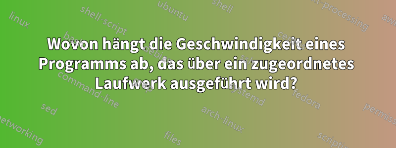 Wovon hängt die Geschwindigkeit eines Programms ab, das über ein zugeordnetes Laufwerk ausgeführt wird?