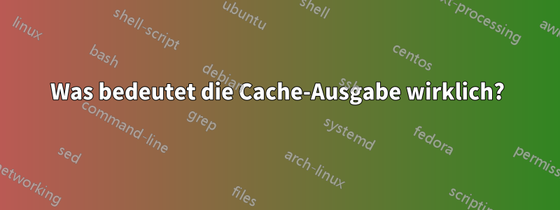 Was bedeutet die Cache-Ausgabe wirklich?